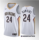 Men's New Orleans Pelicans #24 Jordan Hawkins White 2023 Draft Association Edition Stitched Basketball Jersey,baseball caps,new era cap wholesale,wholesale hats